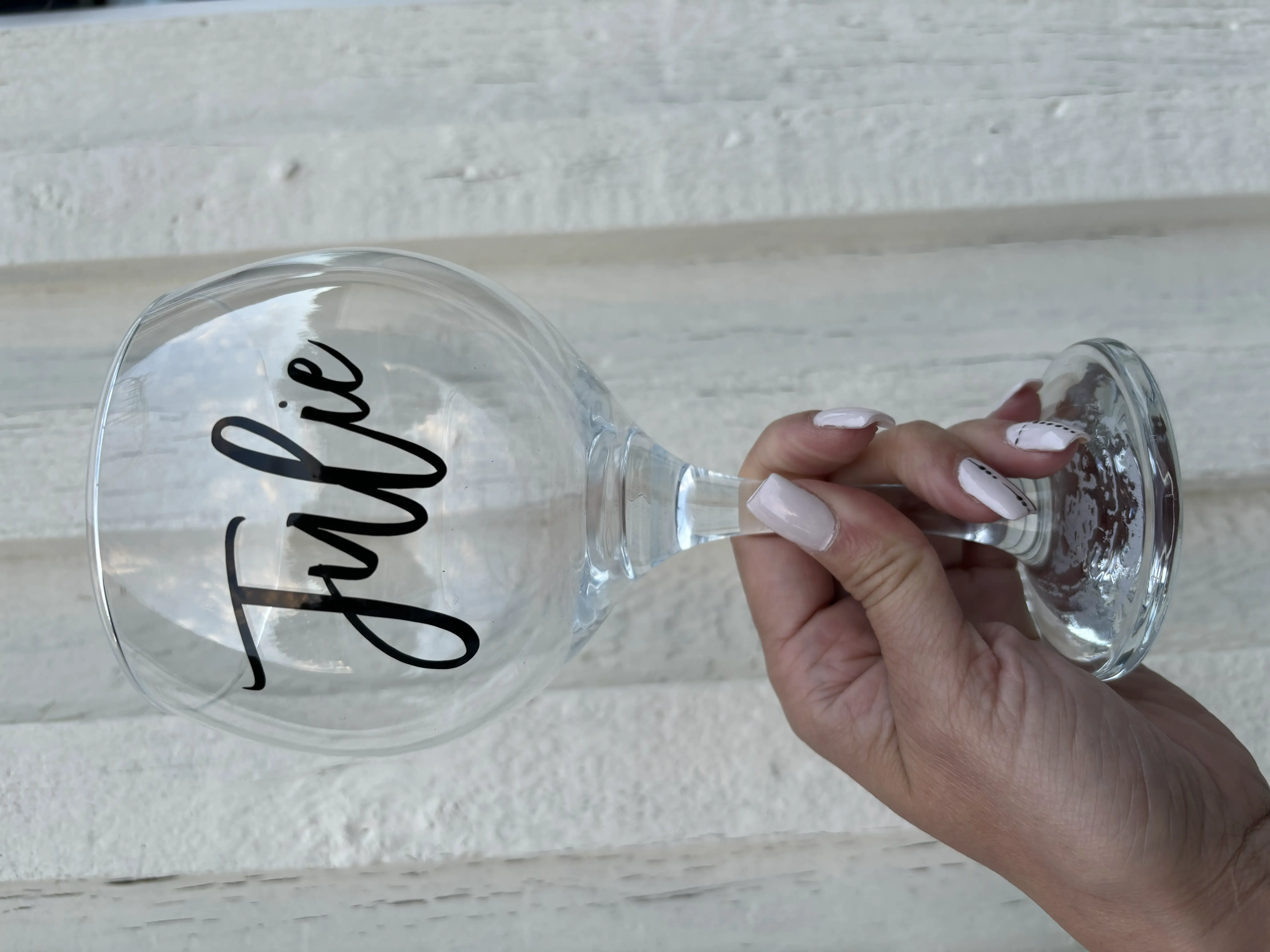 Personalised Wine Glass by Sasha